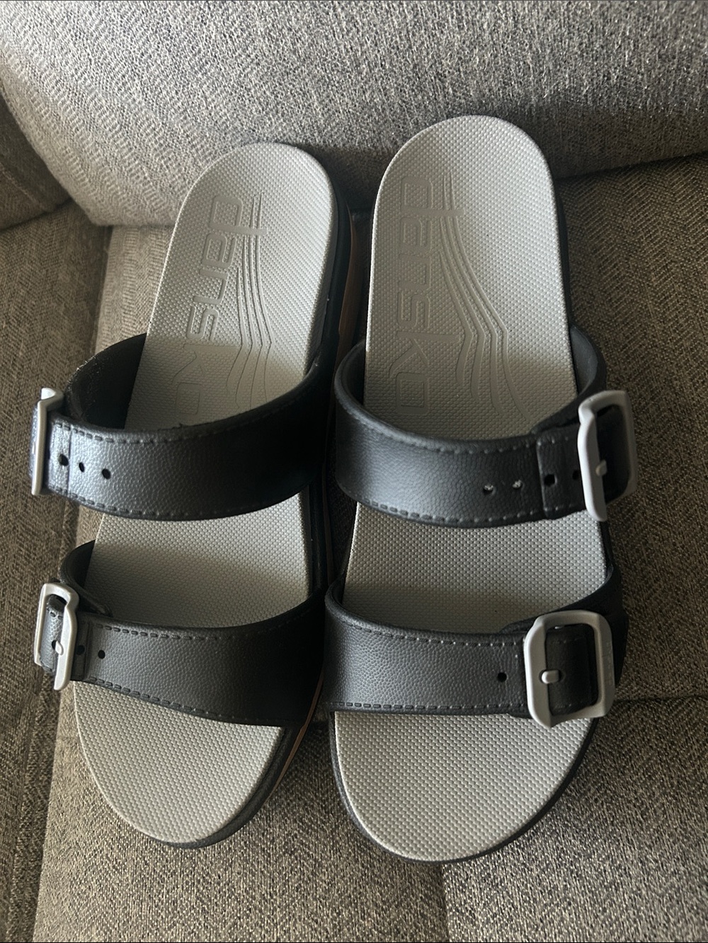 Dansko Women's Black Double-Buckle Slide Sandals